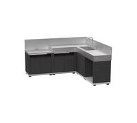 Cuisine Extérieure D'angle Le Marquier 5 Modules - Duo Noir