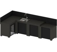 Meuble de cuisine extérieure ENO COMFORT 4 Modules Gris PMOD704M