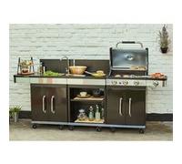Pack Cuisine Extérieure FIDGI 3 avec Barbecue Gaz + Desserte + Evier