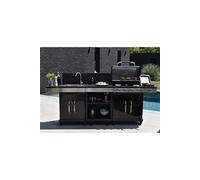 Pack Cuisine Extérieure FIDGI 4 avec Barbecue Gaz + Desserte + Evier