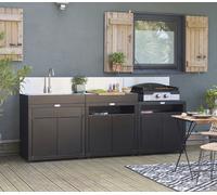 LE MARQUIER Meuble de cuisine extérieure MC803ECE13 cuisine 3 élèments noirs Noir