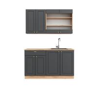 Vicco Cuisine Fame-Line, Anthracite Campagne/Chêne doré, 140cm