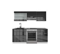 Cuisine intégrée Fame-Line, bloc cuisine, 200 cm, façades ultra-brillantes Vicco