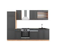 Cuisine Fame-Line 300cm PT Anthracite Anthracite campagne/Chêne de force doré Vicco 42181