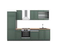 Cuisine Fame-Line 300cm PT Chêne Vert Or Campagne/Anthracite Vicco 42331