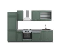 Cuisine Fame-Line 300cm PT Marbre Vert Or Campagne/Anthracite Vicco 42666