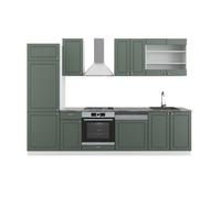 Cuisine Fame-Line, 300cm sans PT, Vert Or Campagne/Blanc, Vicco 38038