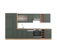 Vicco Cuisine Fame-Line, Chêne Vert et Or/chêne doré, 355cm sans PT