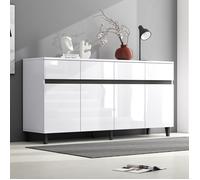 Cuisine haute brillance, Commodes, Highboard, Tresoriers avec 4 Tresors2 portes et étagères réglables en hauteur, Cuisine haute br