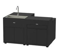 Cuisine îlot 4 éléments Noir - Le Marquier Noir G