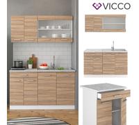 Cuisine intégrée VICCO SINGLE, cuisine encastrée 140 cm, cuisine