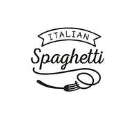 Cuisine Italienne Sticker Mural Pâtes Vinyle Mur Fenêtre Décalcomanie Restaurant Pâtes Design Affiche Murale Cuisine Nourriture Décoration 57X49Cm