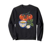 Cuisine Italienne Tomate Basilic Huile d'olive Ail Design Cuisine Sweatshirt