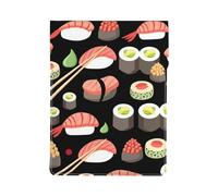 Cuisine Japonaise de sushis,Housse en Cuir synthétique pour Ordinateur Portable, Sacoche pour Ordinateur Portable, Sacoche pour Tablette