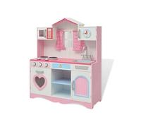 Cuisine jouet 82 x 30 x 100 cm Bois Rose et blanc