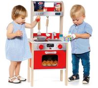 Cuisine Jouet en Bois Molto, avec 10 ustensiles et Accessoires Inclus, de Vraies Portes, Une Plaque à Induction, Un évier et Un Four. À partir de 3 Ans (Kitchen)