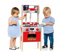 Molto My First Wooden Kitchen With 10 Accessories 73x23.5x34 Cm Clair