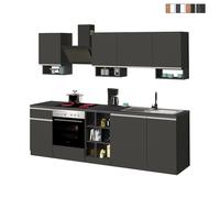 Cuisine linéaire complète 256 cm design moderne modulable Domina