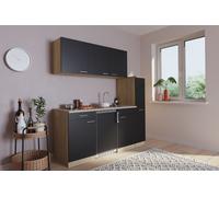 Cuisine Mini Cuisine Single Cuisine Chêne Noir Luis 180 CM