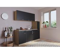 Cuisine Mini Cuisine Single Cuisine Chêne Noir Luis 180 CM