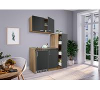 Cuisine Mini Cuisine Single Cuisine Pantry Chêne Gris Levin 130 CM respekta