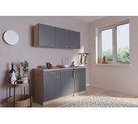Cuisine Mini Cuisine Single Cuisine Pantry Chêne Gris Luis 150 CM