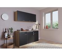 Cuisine Mini Cuisine Single Cuisine Pantry Chêne Noir Luis 150 CM