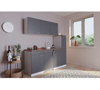 Cuisine Mini Cuisine Single en Murage Blanc Gris Luis 180 CM
