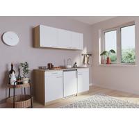 Cuisine Mini Cuisine Single en Murage Pantry Chêne Blanc Luis 150 CM