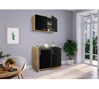 Cuisine Mini-Cuisine Single Pantry Chêne Noir Levin 100 CM