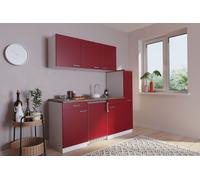 Cuisine Mini Cuisine Single Salle à Manger Blanc Rouge Luis 180 CM respekta