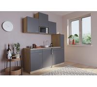 Cuisine Mini Cuisine Single Salle à Manger Chêne Gris Luis 180 CM