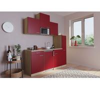 Cuisine Mini Cuisine Single Salle à Manger Chêne Rouge Luis 180 CM