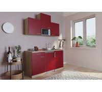 Cuisine Mini Cuisine Single Salle à Manger Pantry Chêne Rouge Luis 150 CM