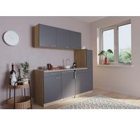 Cuisine Miniküche Cuisine Simple Cuisine Évier Chêne Gris Luis 180 Cm Respekta