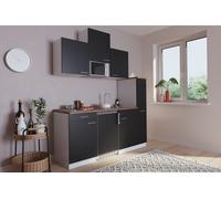 Cuisine Miniküche Singleküche Küchenzeile Blanc Noir Luis 180 CM Respekta