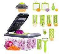 Cuisine Multifonction Couper les Legumes 10 en 1, Trancheur de Légumes, Hachoir de Graterie de Cuisine Multifonction