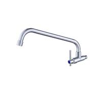 Cuisine murale Cuisine à eau froide robinet de pain d'évier de rotation 360 ° Pipe de sortie de sortie de prise en vue adaptée à l'évier G1 / 2 Chrome 30 cm LWX