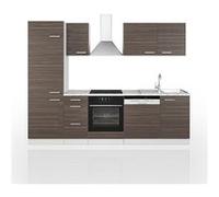 Cuisine Optima, 270 cm sans plan de travail, gris noble/blanc, Vicco