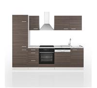 Cuisine Optima, 270 cm sans plan de travail, gris noble/blanc, Vicco