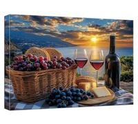 Cuisine Peinture Numero Adulte Coucher de soleil Peinture par Numero Débutants, DIY Numéro d'Art Kits Paint by Numbers avec Pinceaux Peintures Acryliques, Chambre Decoration Maison 30x40cm, Model571