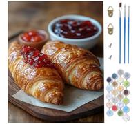 cuisine Peinture par Numéros pour Adulte,DIY Numero d'Art Kits avec 3 Pinceaux et Acrylique,Kit Creatif Adulte pain Paint by Numbers pour Decoration Chambre Halloween,(Sans Cadre) 70 x 100cm D1-1060