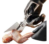 Cuisine pour aliments - avec poignée antidérapante et résistante pour coupe - pour cuisine polyvalente pour aliments - pour poulet, poisson, os, légumes, maison, cuisson, barbecue, randonnée