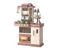 Cuisine pour enfant avec évier, cuisinière pour enfants, lumière, son, cuisine jouet - La cuisine de jeu jasmin marron avec 37 accessoires est parfaite pour les enfants à partir de 3 ans