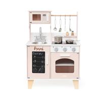 Cuisine pour enfant en bois personnalisable - Cuisine de jeu avec lumière et fonction sonore - Cuisine pour enfants avec accessoires de cuisine de jeu - Cadeau 1er anniversaire fille - Rose