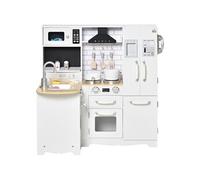 Cuisine pour enfant jeu d'imitation nombreux accessoires rangements évier réfrigérateur téléphone blanc Blanc G