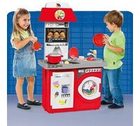 Cuisine pour enfants - MOLTO - Kitchen Studio - Rouge - Avec extracteur, four, réfrigérateur et machine à laver