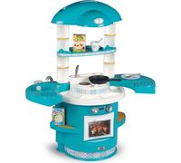 Cuisine pour enfants turquoise Cuisine pour enfants Plaque de cuisson Four Poêle Vaisselle Couverts