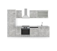 Cuisine R-Line 300cm PT Marbre Béton/Blanc Vicco 30224