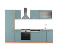 Cuisine R-Line 300cm PT Marbre Bleu-gris/Chêne de force doré Vicco 43206
